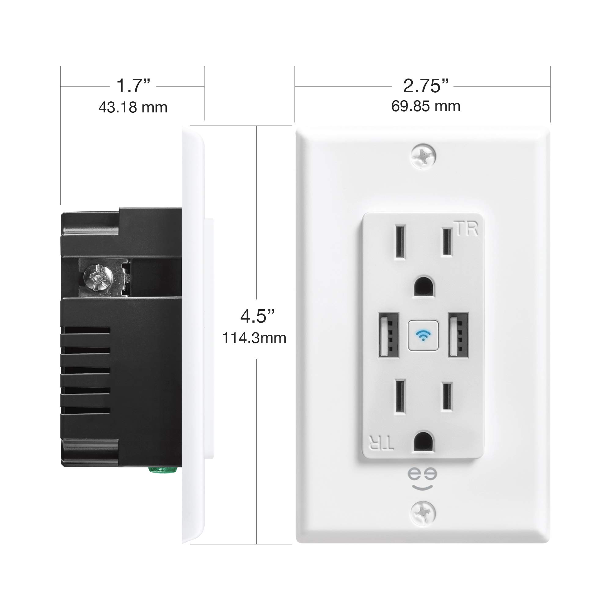 Geeni 2-Port USB Speed Charger Wall Outlet: Dual USB & Power Outlets, Smart Charging Solution - Image 7