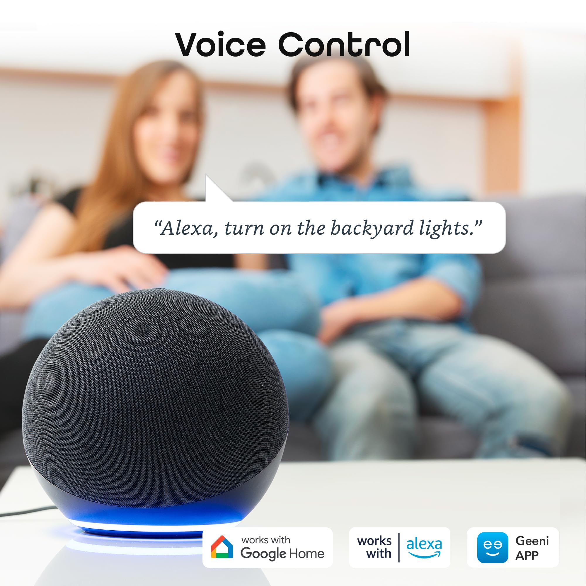 Geeni Indoor/Outdoor Smart Plug Weatherproof, 1 Socket Wireless Remote Control and Timer –Works with Alexa, Google Assistant, Requires 2.4 GHz WiFi, Black - Image 5