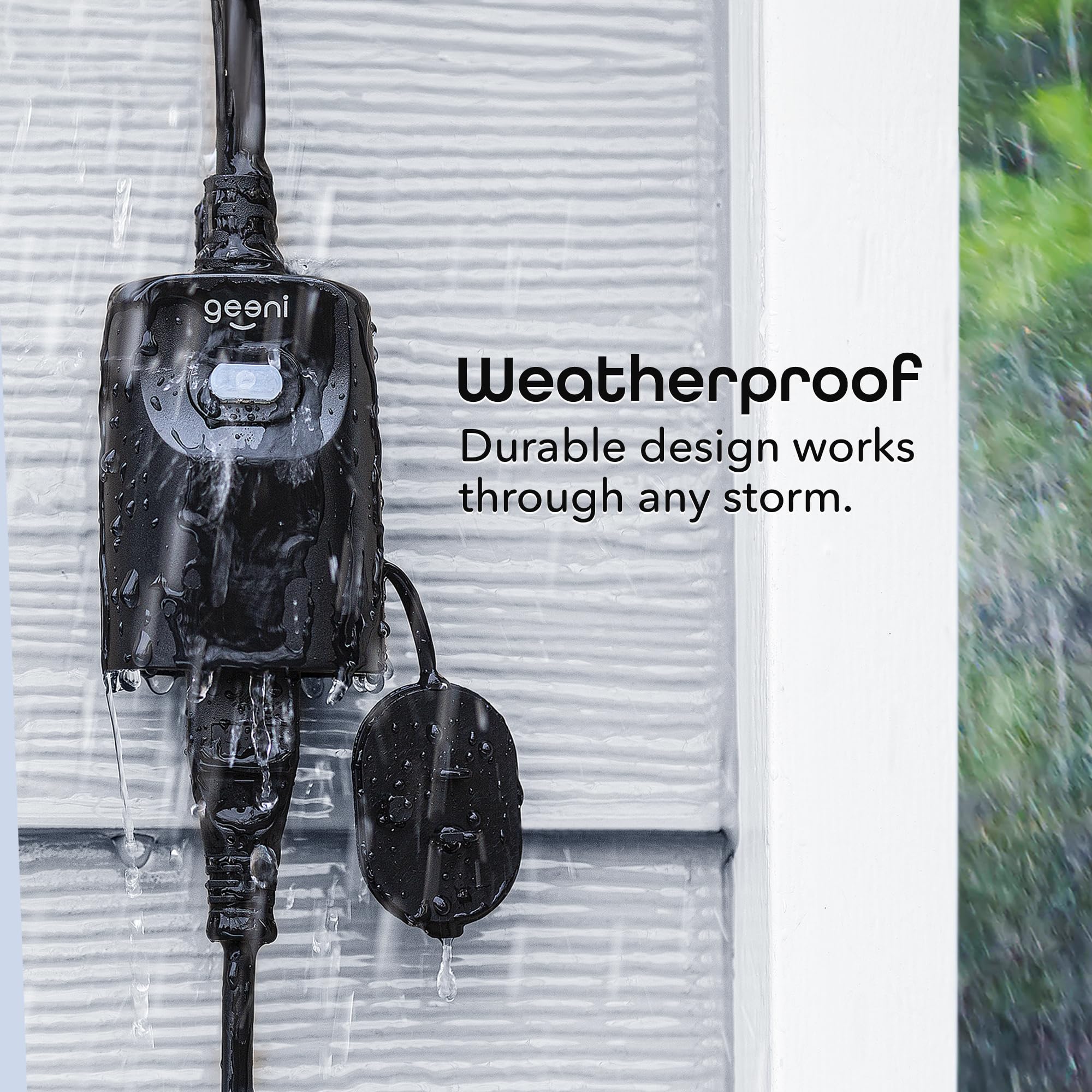 Geeni Indoor/Outdoor Smart Plug Weatherproof, 1 Socket Wireless Remote Control and Timer –Works with Alexa, Google Assistant, Requires 2.4 GHz WiFi, Black - Image 8