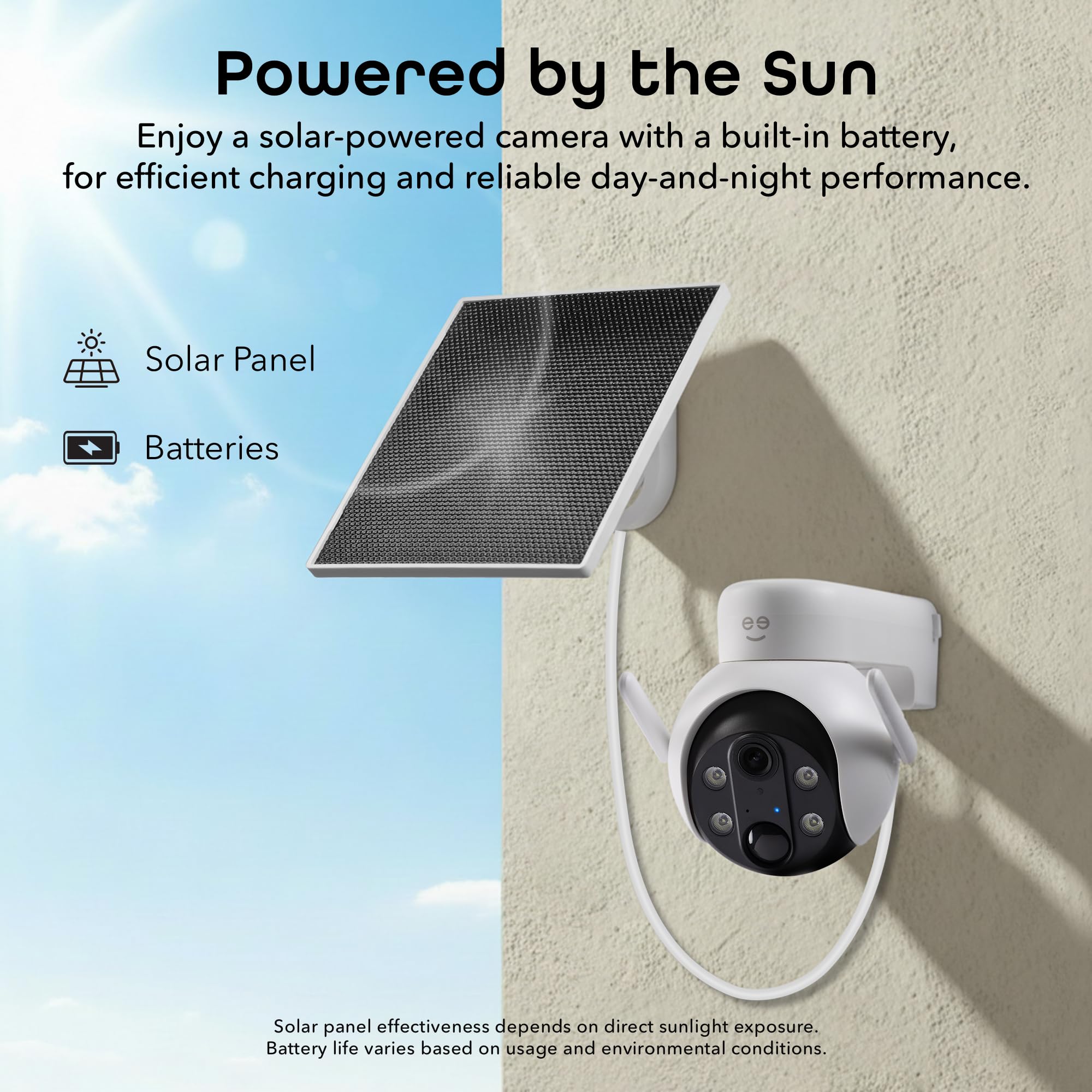 Geeni Insight 3MP Smart PTZ Solar Security Camera – Auto-Follow Motion Tracking, 2K HD Wire-Free Outdoor WiFi Camera with 3W External Solar Panel, 5200mAh Battery, & Two-Way Audio - Image 3