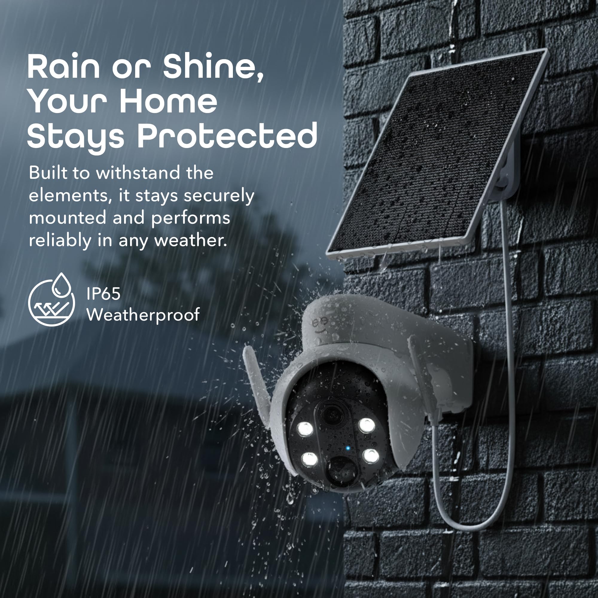 Geeni Insight 3MP Smart PTZ Solar Security Camera – Auto-Follow Motion Tracking, 2K HD Wire-Free Outdoor WiFi Camera with 3W External Solar Panel, 5200mAh Battery, & Two-Way Audio - Image 6