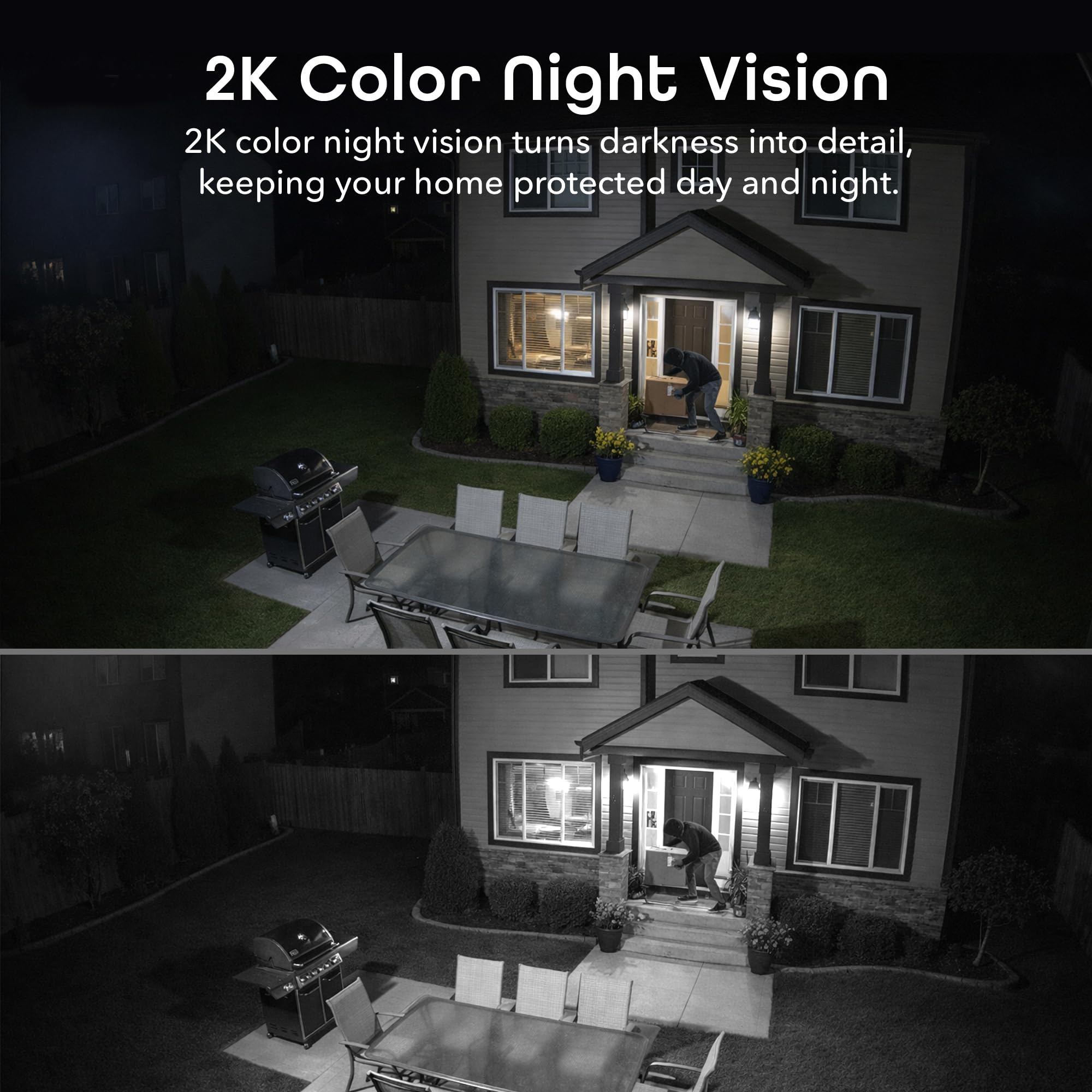 Geeni Lighthawk Smart Floodlight Camera - 3MP Ultra-HD Video, 1800 Lumens, Motion-Activated Security Light, Two-Way Audio, & Built-in Siren - Hardwired Outdoor Surveillance - Dual-Band 2.4/5GHz Wi-Fi - Image 5