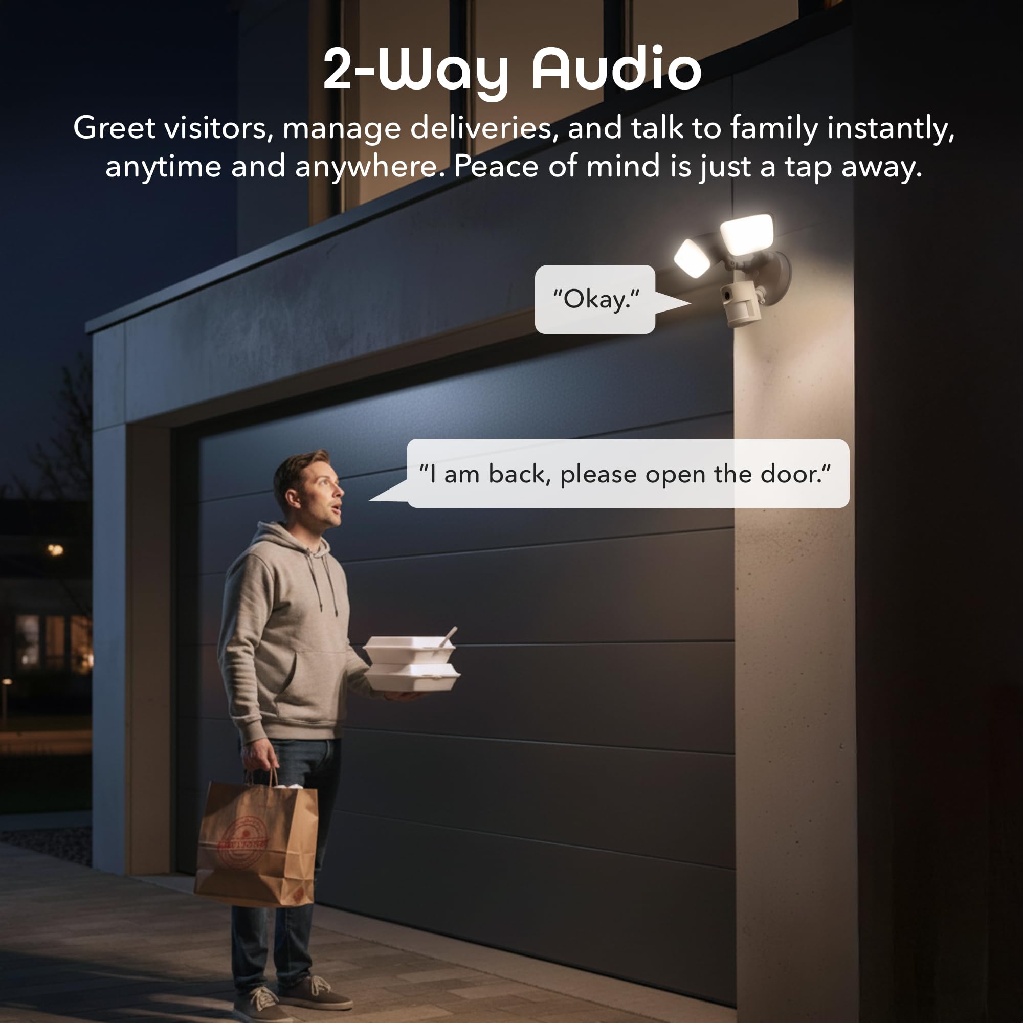 Geeni Lighthawk Smart Floodlight Camera - 3MP Ultra-HD Video, 1800 Lumens, Motion-Activated Security Light, Two-Way Audio, & Built-in Siren - Hardwired Outdoor Surveillance - Dual-Band 2.4/5GHz Wi-Fi - Image 6