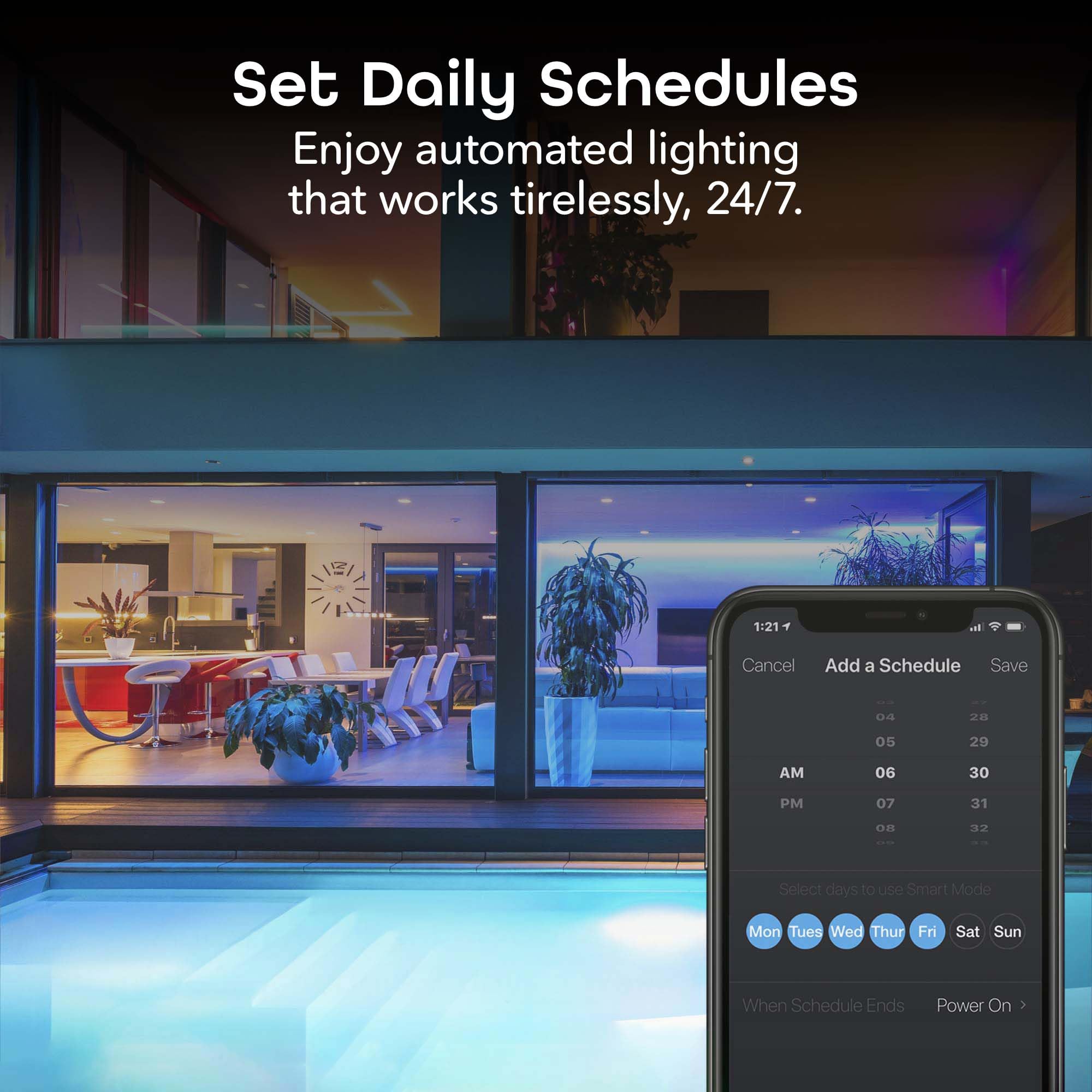Geeni Prisma 5M Smart WiFi LED Strip Lights Works with Alexa, Google Assistant 16 Million Colors Phone App Controlled Light Strip for Home, Kitchen, TV, Party, for iOS and Android, 16.4ft - Image 6
