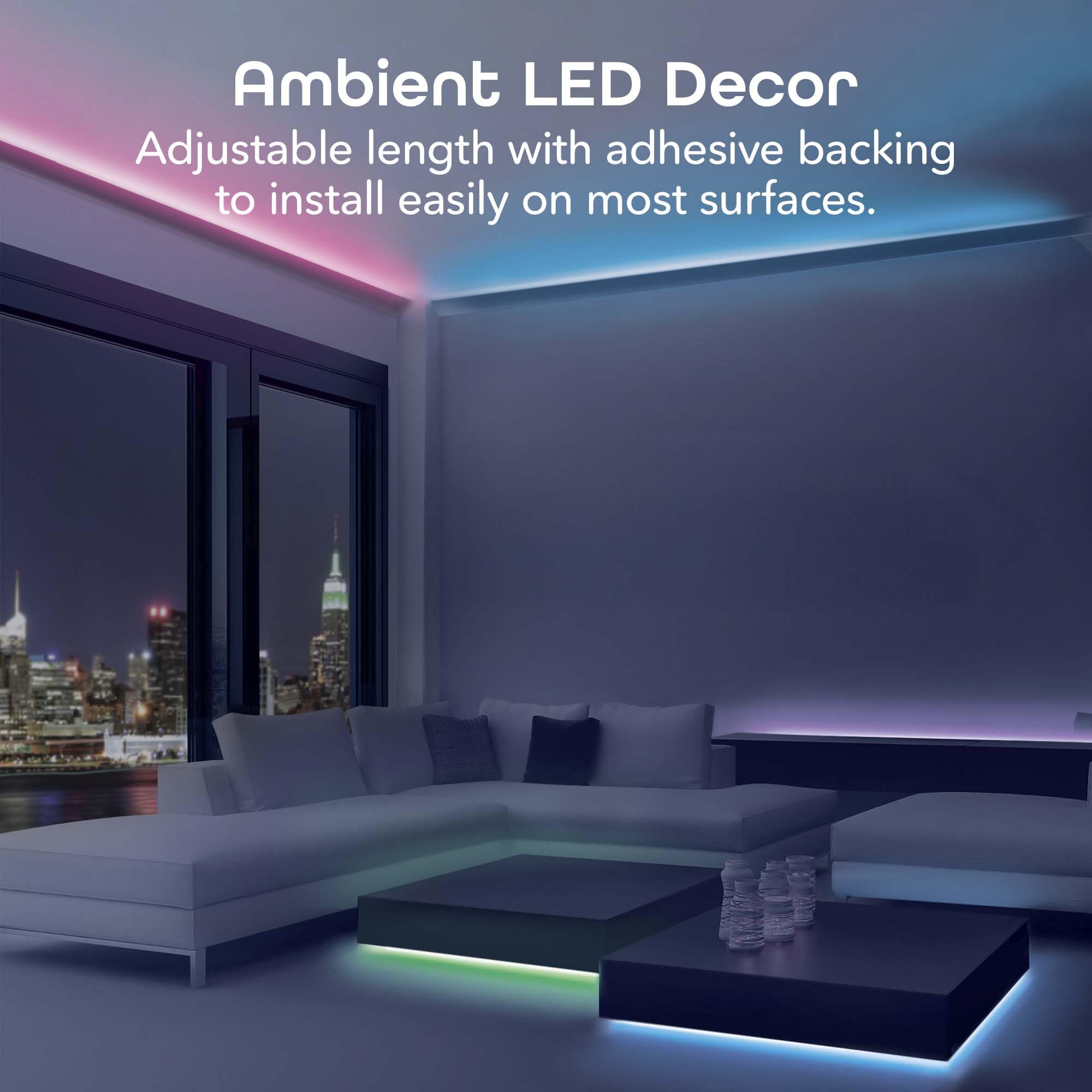 Geeni Prisma 5M Smart WiFi LED Strip Lights Works with Alexa, Google Assistant 16 Million Colors Phone App Controlled Light Strip for Home, Kitchen, TV, Party, for iOS and Android, 16.4ft - Image 8