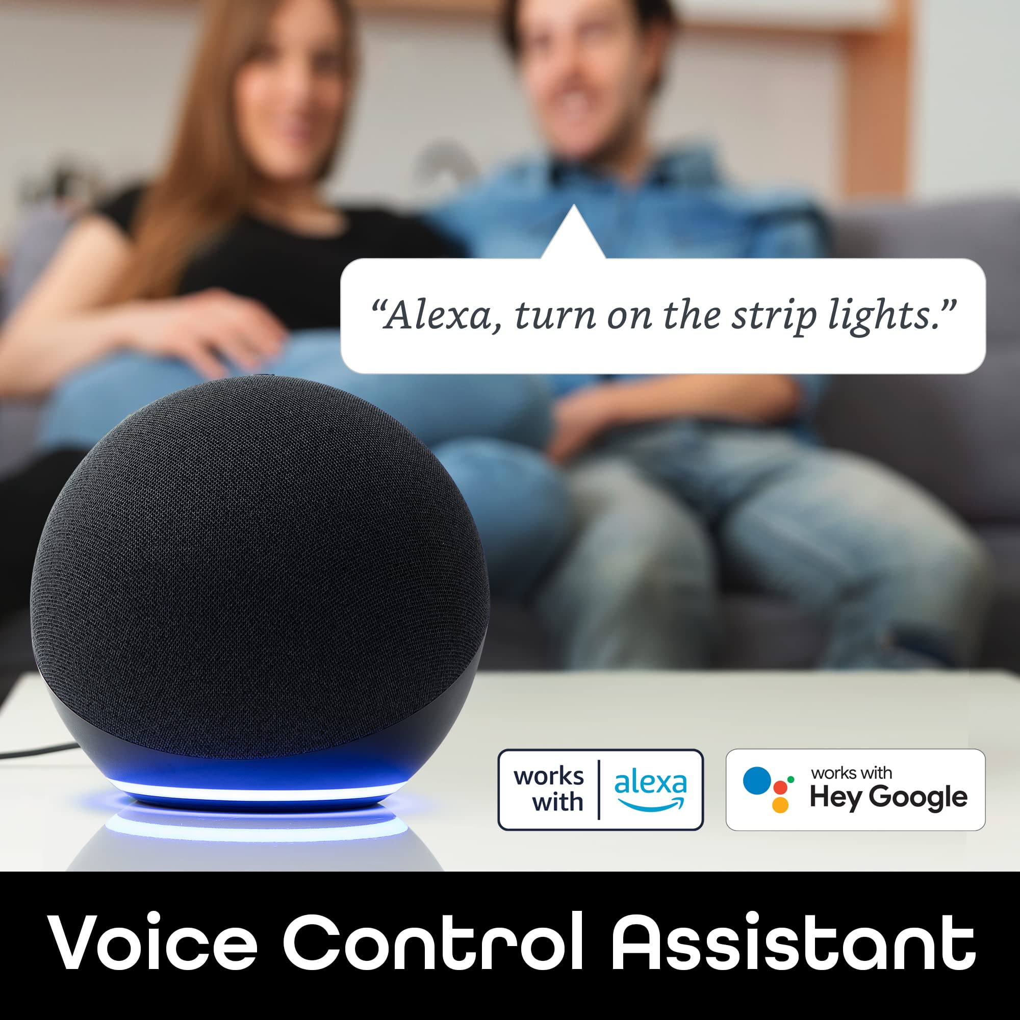 Geeni Prisma Neoflex Smart WiFi LED Strip Lights, Waterproof Color Changing RGB Silicone LED Light Strips for Bedroom and Outdoors with App Remote Control, 16.4 ft, White - Image 5