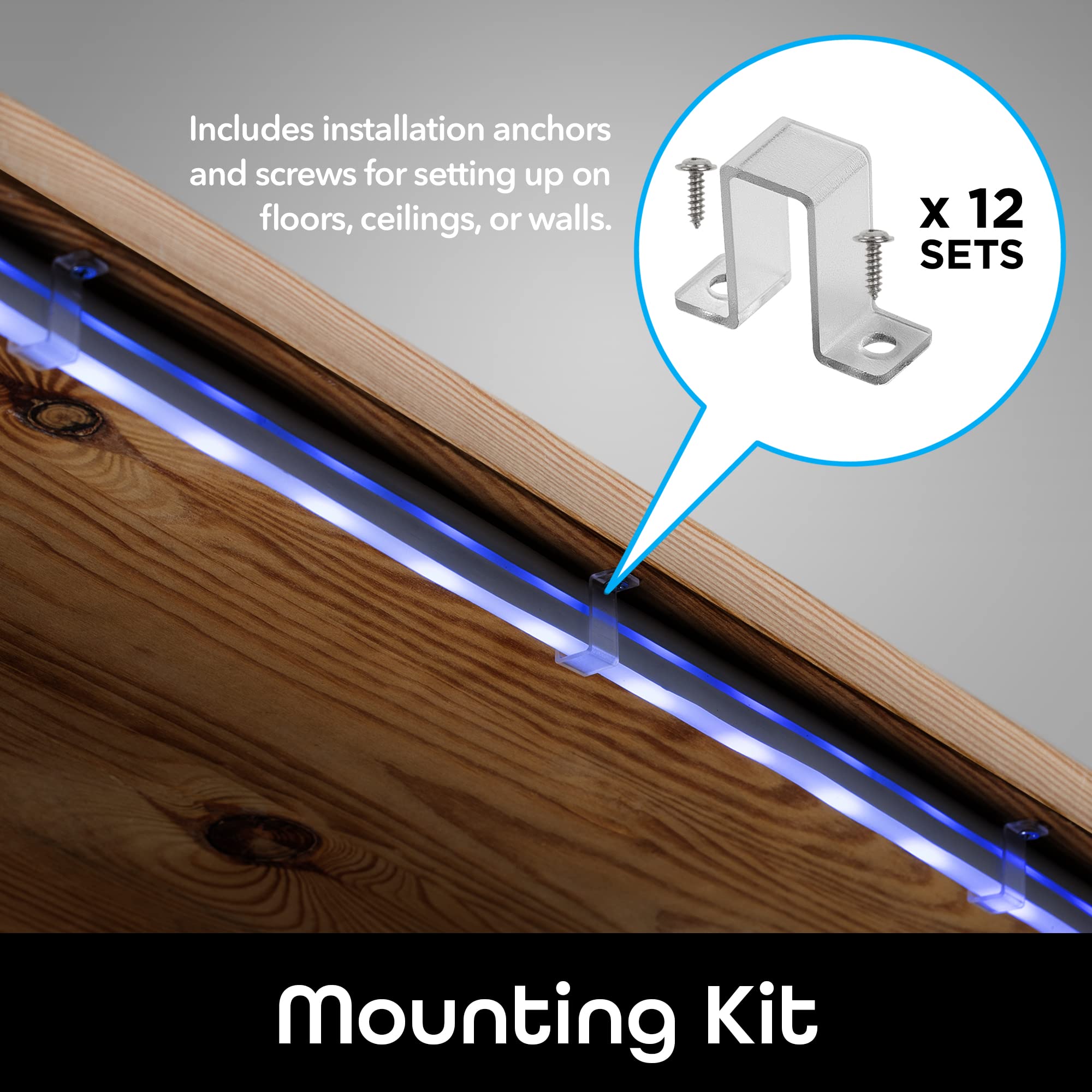 Geeni Prisma Neoflex Smart WiFi LED Strip Lights, Waterproof Color Changing RGB Silicone LED Light Strips for Bedroom and Outdoors with App Remote Control, 16.4 ft, White - Image 8