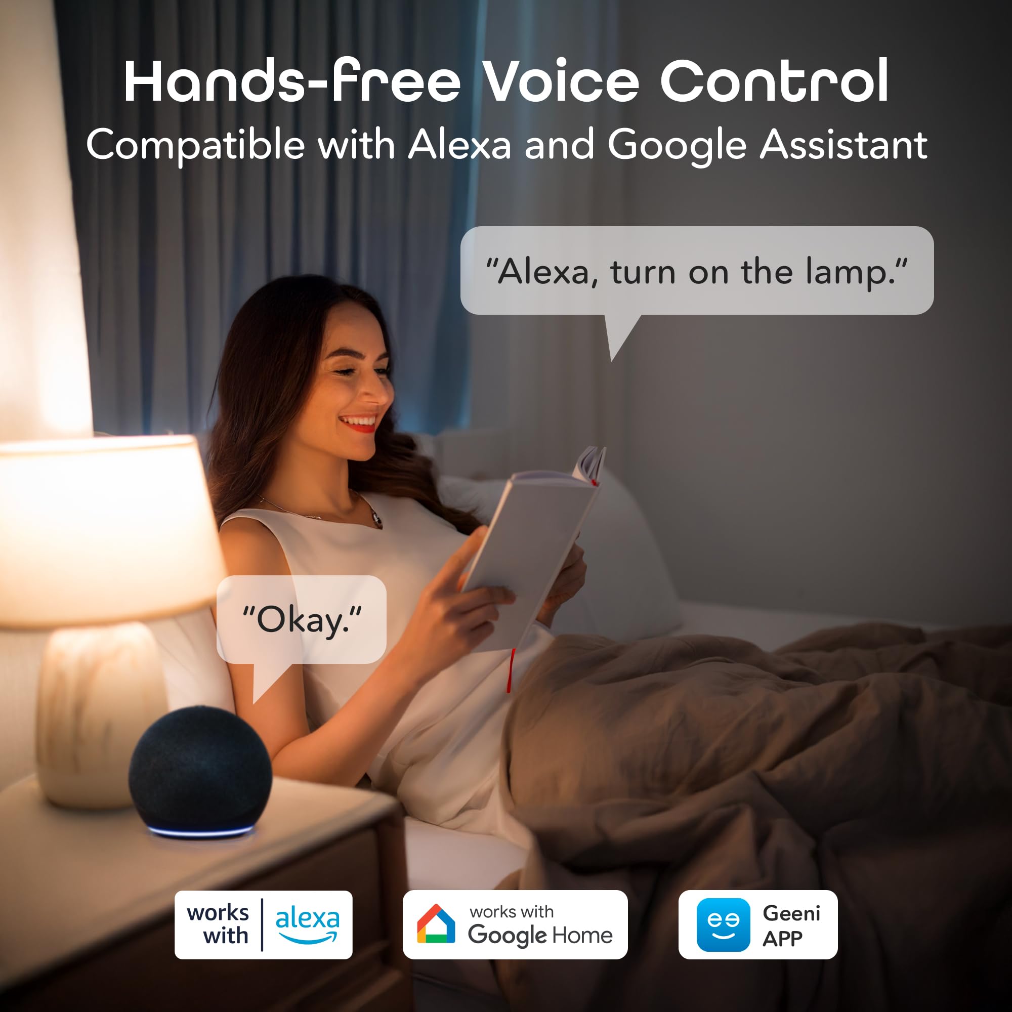 Geeni Prisma Smart Light Bulbs 1-Pack, Color Changing RGBW LED, A19, 800 Lumens, 60W Equivalent, Dimmable, 2700K, Works with Alexa & Google Home - Image 7