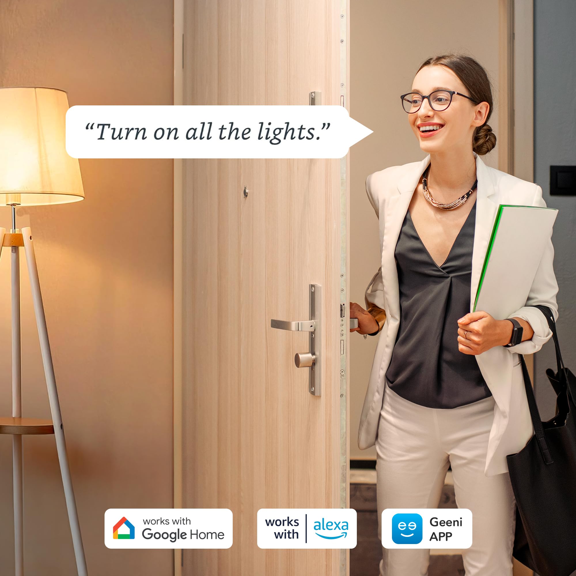 Geeni Prisma Plus BR30 Smart LED Bulb, Wi-Fi Multicolor RGB, Alexa/Google Compatible, 16M Colors, Energy Efficient, 4-Pack - Image 5