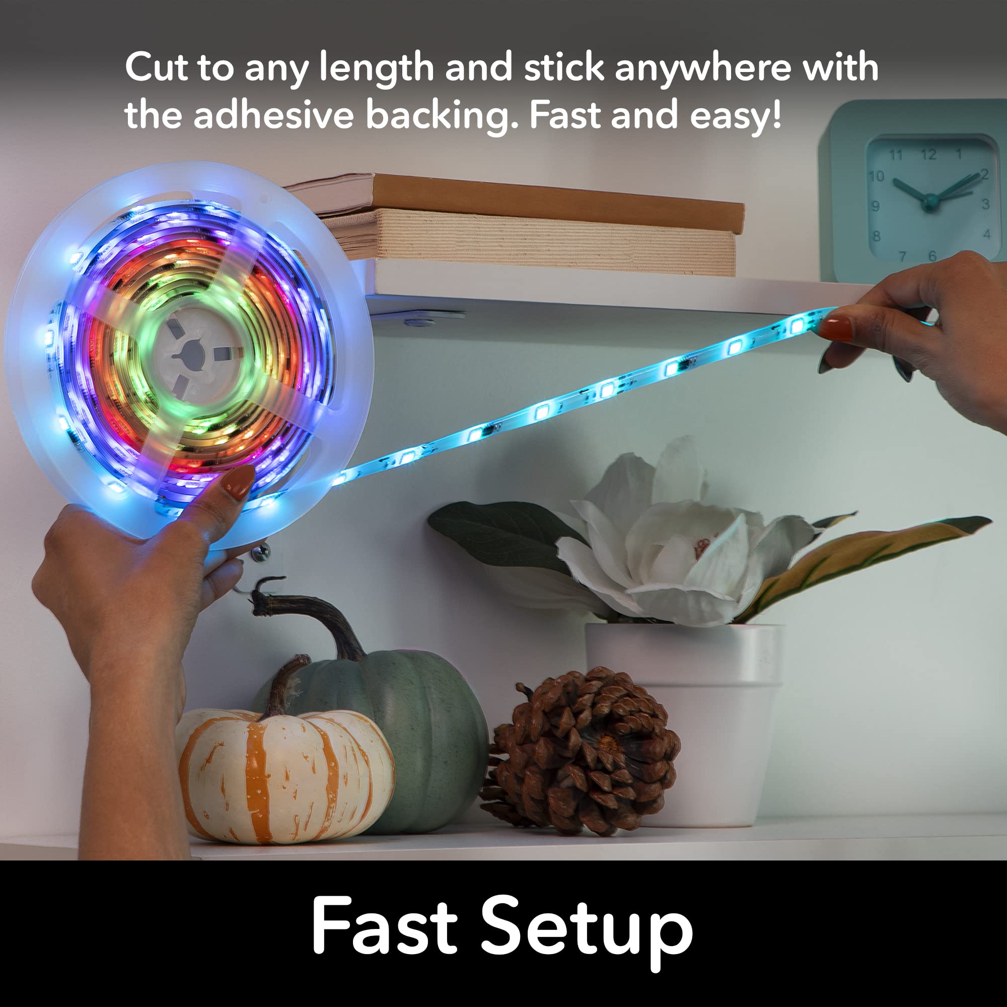 Geeni Prisma Symphony Smart LED Strip Lights, RGBIC Neon Color Changing WiFi Lights with App Remote Control and Music Sync, Compatible with Alexa and Google Home, 16.4 ft - Image 9