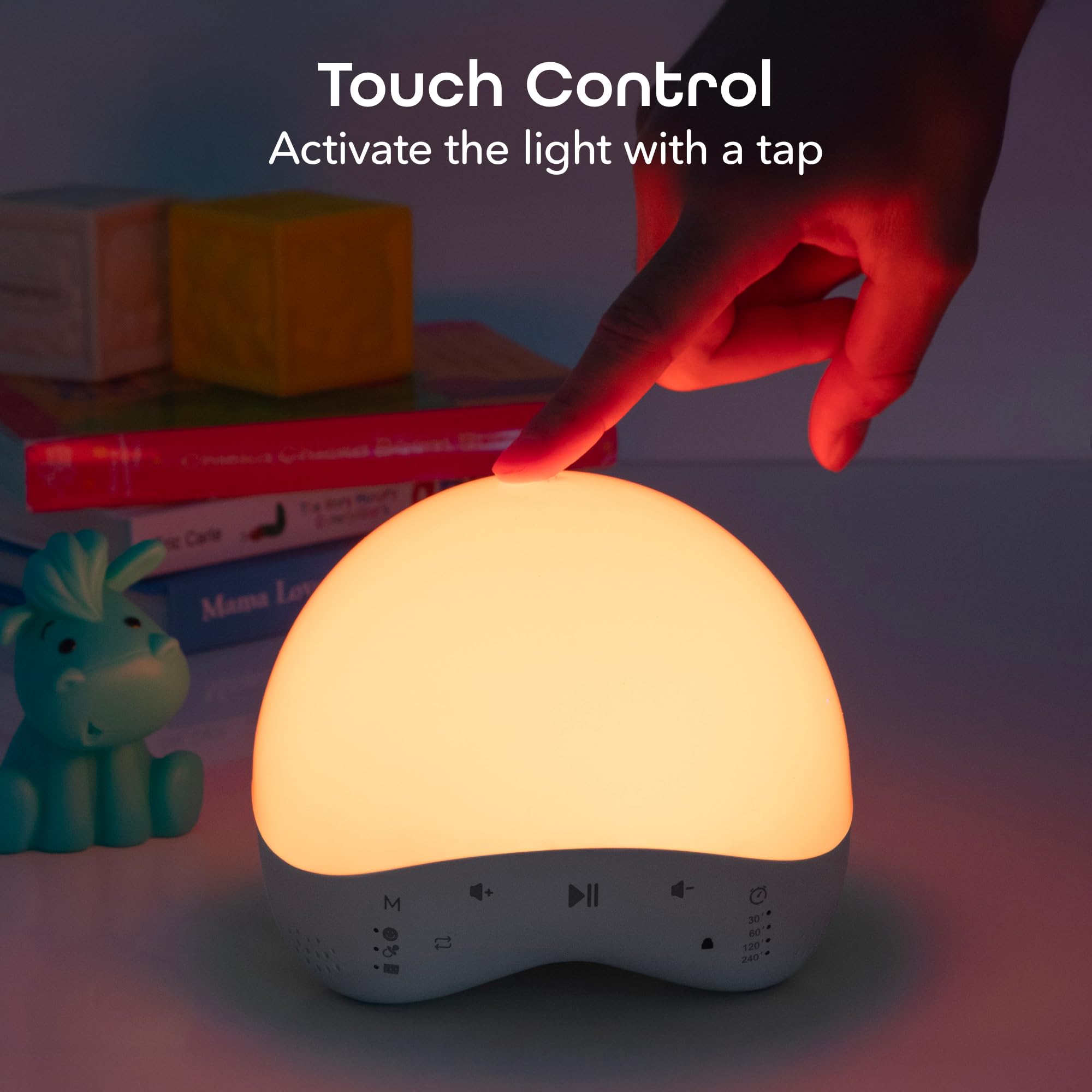 Geeni Rise and Shine Baby White Noise Machine with Night Light, 25 Soothing Sounds, RGB Colors, Customizable Sleep Training - Perfect Sound Machine Night Light for Babies and Toddlers - Image 6