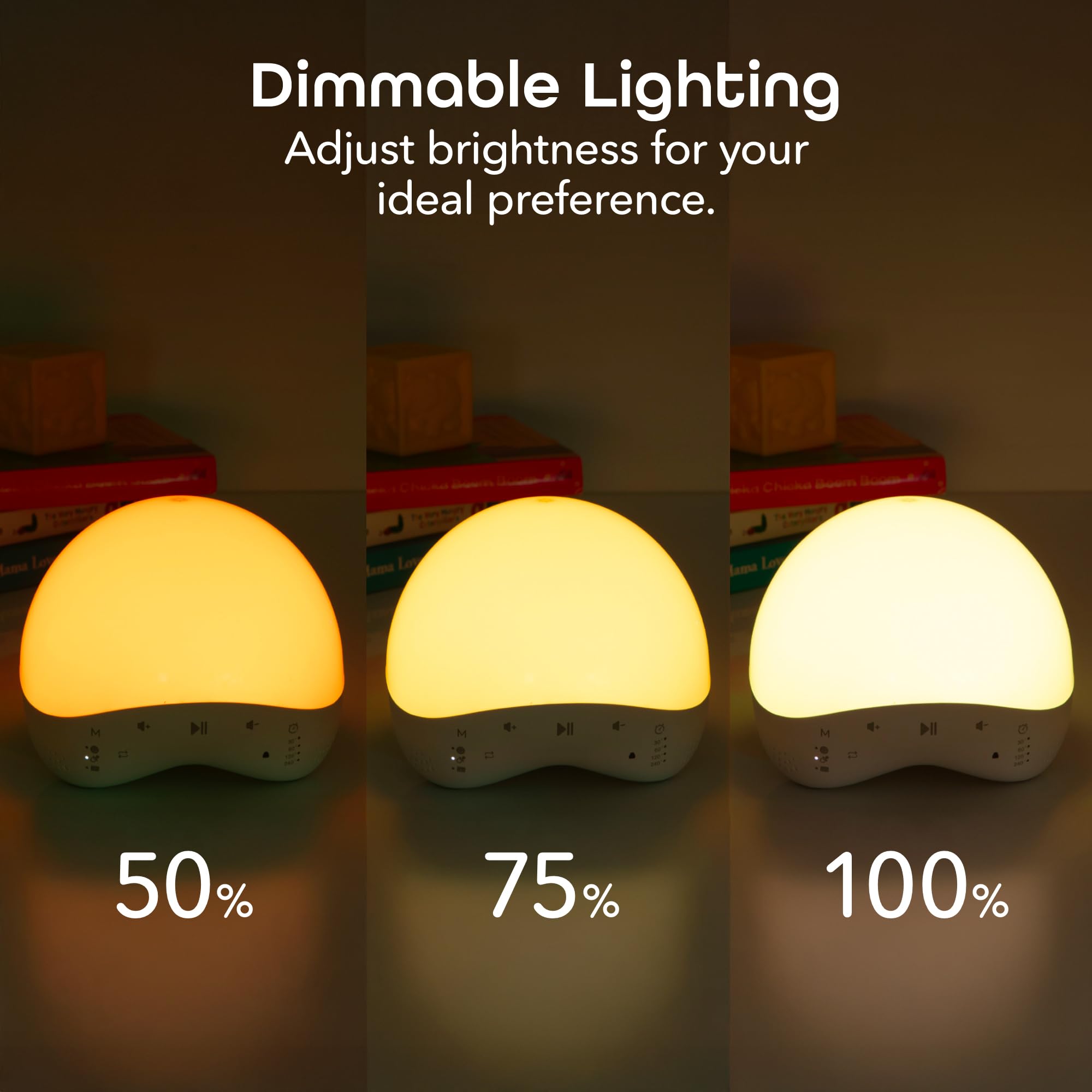 Geeni Rise and Shine Baby White Noise Machine with Night Light, 25 Soothing Sounds, RGB Colors, Customizable Sleep Training - Perfect Sound Machine Night Light for Babies and Toddlers - Image 8