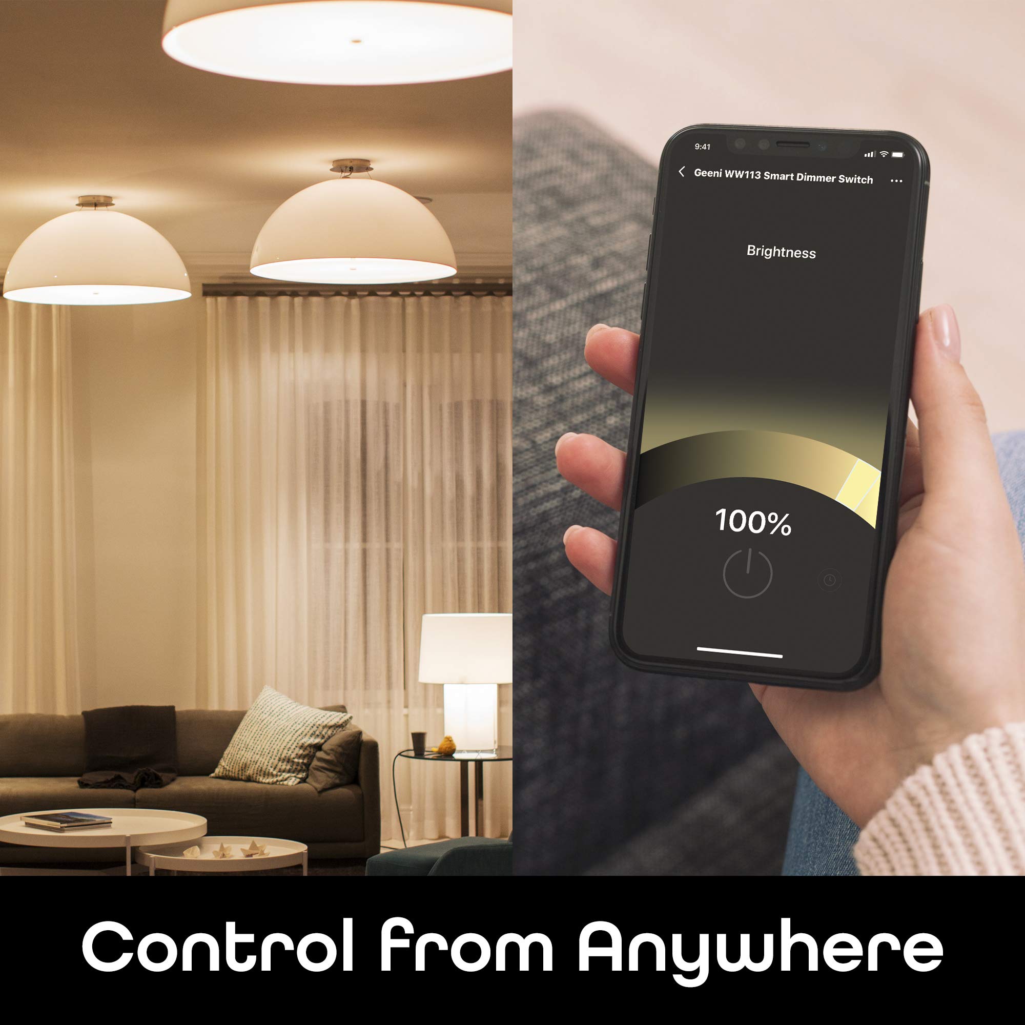 Geeni Smart Wi-Fi Light Switch: No Hub Required, Works with Alexa and Google Assistant - Image 3