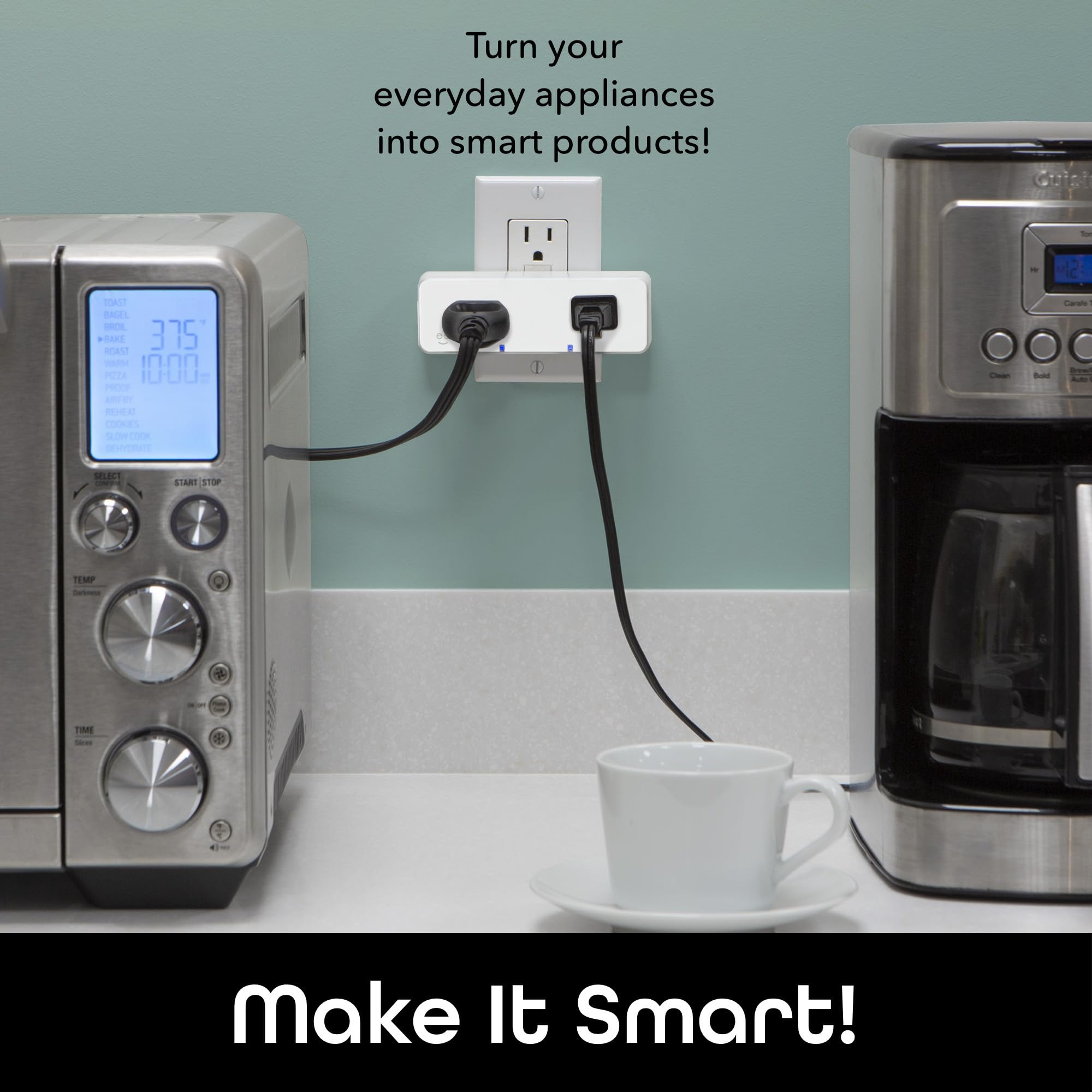 Geeni Switch Duo Double Smart Plug, White, 2 Outlets – No Hub Compatible with Alexa and Google Assistant, Requires 2.4 GHz Wi-Fi - Image 4