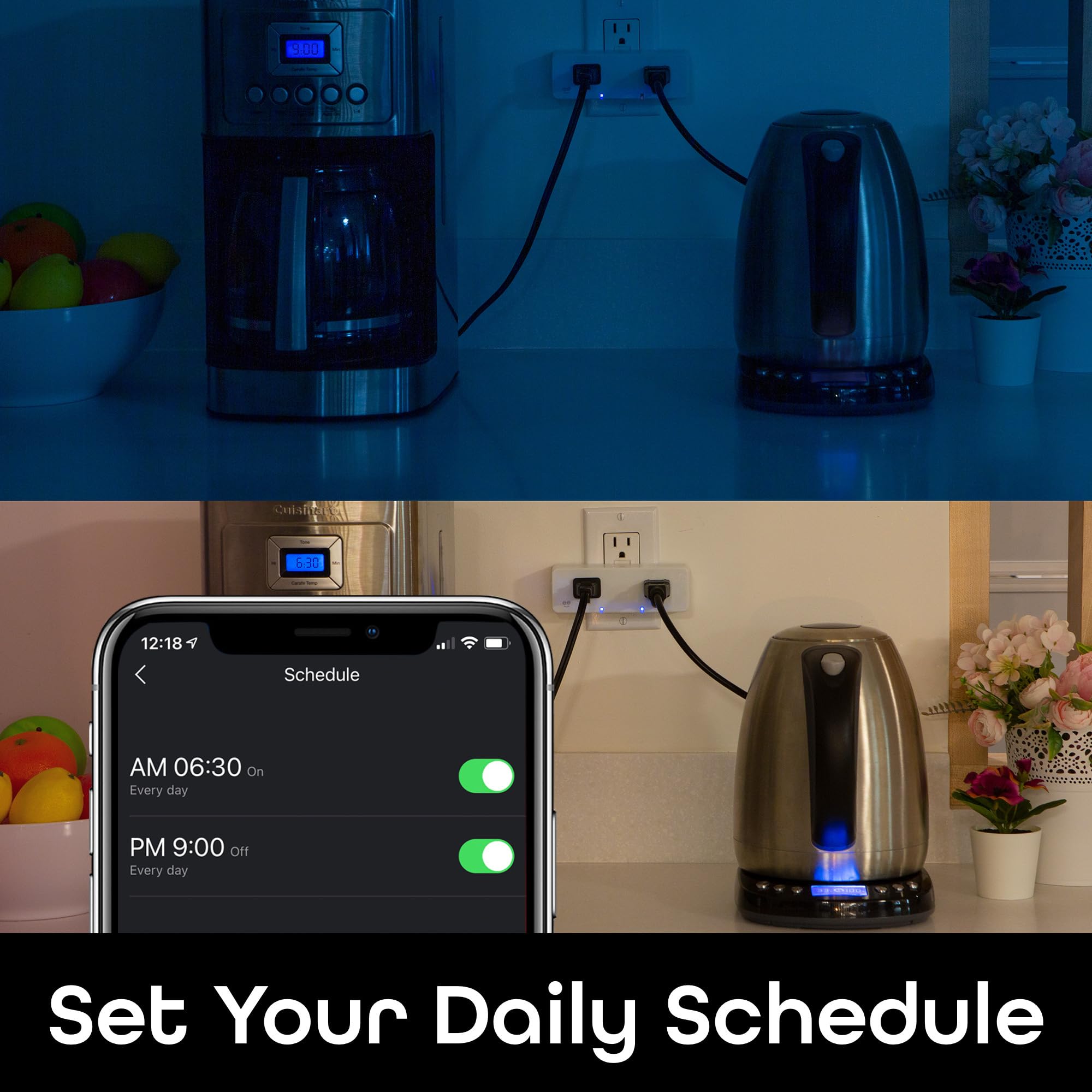 Geeni Switch Duo Double Smart Plug, White, 2 Outlets – No Hub Compatible with Alexa and Google Assistant, Requires 2.4 GHz Wi-Fi - Image 5