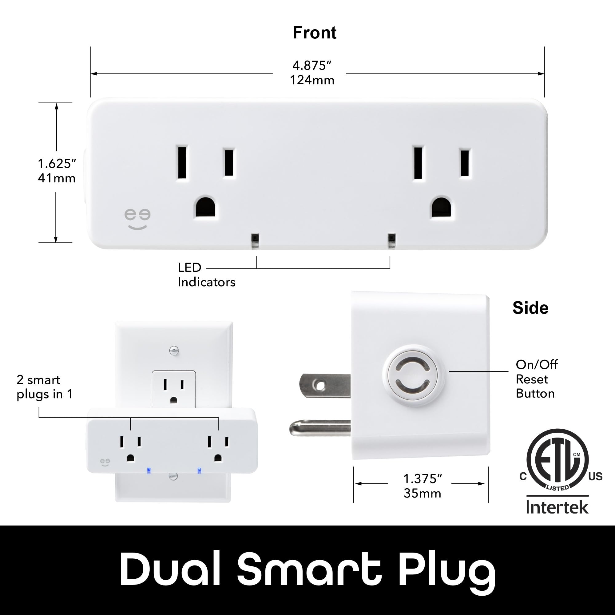Geeni Switch Duo Double Smart Plug, White, 2 Outlets – No Hub Compatible with Alexa and Google Assistant, Requires 2.4 GHz Wi-Fi - Image 7
